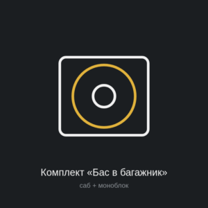 Комплект «Бас в багажник»: саб + моноусилитель
